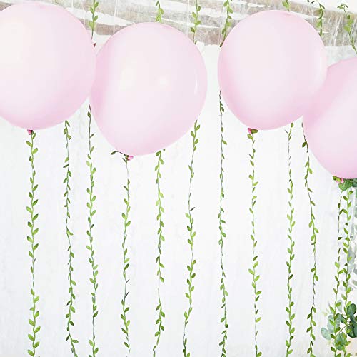Naidiler 265 Ft Leaf Ribbon, Artificial Vines Leaves String Trim Ribbon Wild Jungle Botanical Greenery for Baby Shower Party Wedding Home Wreaths & DIY Craft