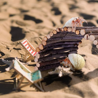 Hermit Crab Hideout & Climbing Toys - Large Size Reptile Climbing Decor for Small or Medium Hermit Crab Habitat (Crabs Climb Bridges) - size: 11.8*5.9 inch