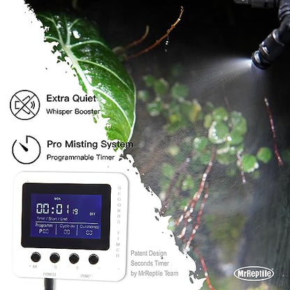 MrReptile Reptile Mister, Automatic Mister for Reptiles Terrarium Tank, Reptile Misting System for Chameleon Frog Turtle Vivarium Paludarium