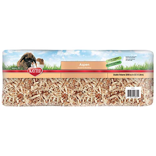 Kaytee Aspen Small Animal Pet Bedding For Pet Guinea Pigs, Rabbits, Hamsters, Gerbils, and Chinchillas, 52.4 Liters - size: 52.4 Liter