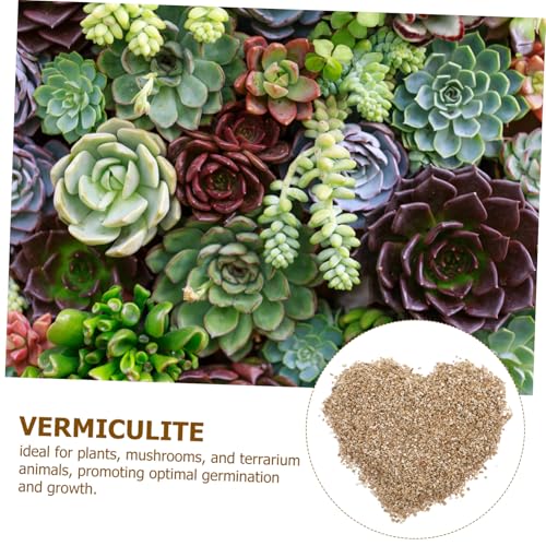 Sosoport 0.5kg Natural Vermiculite for Gardening Neutral Ph Fine Expanded Vermiculite for Plant and Mushroom Germination Excellent Moisture Retention for Home and Indoor Gardens