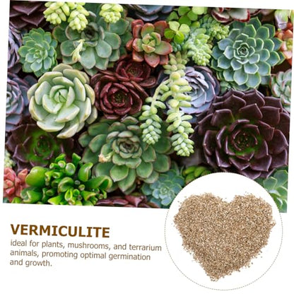 Sosoport 0.5kg Natural Vermiculite for Gardening Neutral Ph Fine Expanded Vermiculite for Plant and Mushroom Germination Excellent Moisture Retention for Home and Indoor Gardens