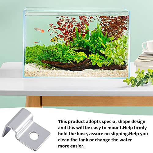 Suxgumoe Aquarium Cover Clips, 4 Pcs 6mm / 8mm / 10mm / 12mm Stainless Steel Fish Tank Glass Cover Clip Support Holder Universal Lid Clips for Rimless Aquariums (10mm) - size: 10mm