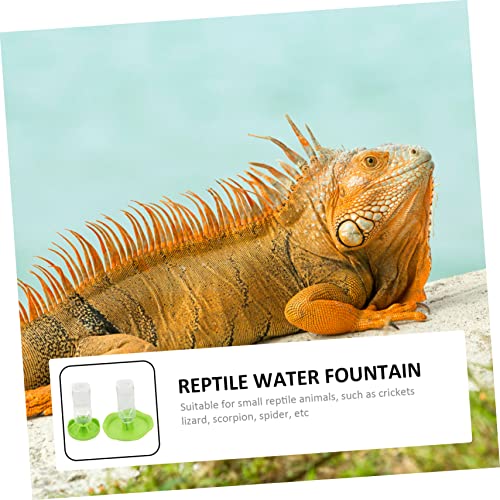 Happyyami 2sets Reptile Water Feeders Drinking Plates for Lizards and Tortoises Easy to Unique Design Prevents Spills for Terrariums and Pet Reptiles