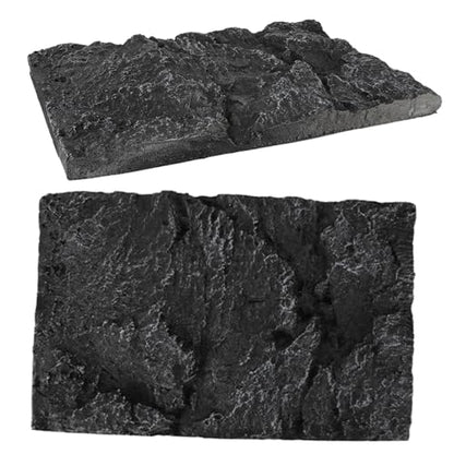 2pcs Reptile Box Backdrop Terrarium Background Vivarium Background 3D Reptile Background for Terrarium Vivarium Decoration Aquarium Rocks Reptile Tank Background Reptiles Animal Pu