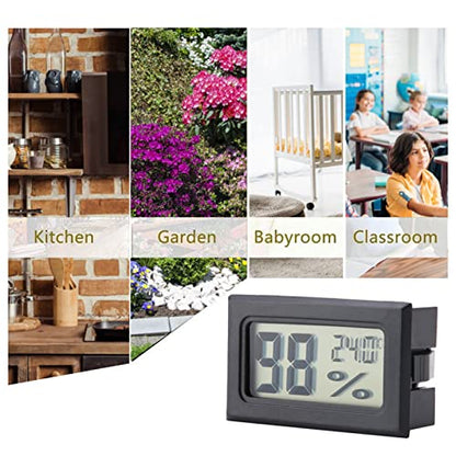 Yinhing YS 11 Digital Meter Temperature Humidity Hygrometer Built in Probe for Accurate Monitoring in Reptile Vivariums Home Office Greenhouse and Grow Room