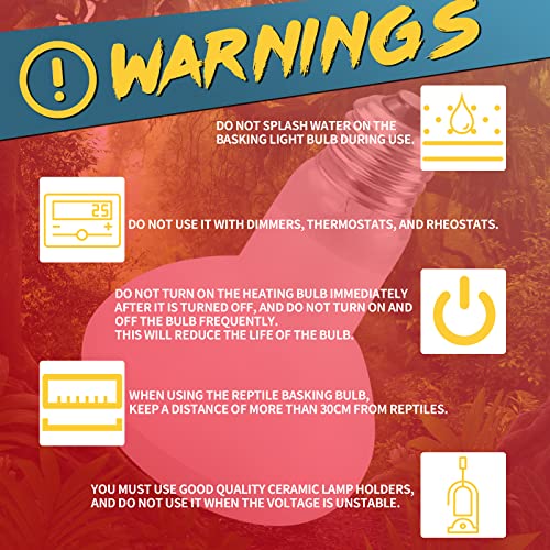 LUCKY HERP Infrared Heat Lamp 100W 2 Pack，Reptile & Amphibian Basking Spot Light Bulbs, Red Heat Lamp Bulbs for Reptiles, Bearded Dragon, Turtle, Lizard, Snake, Chicken - size: 100
