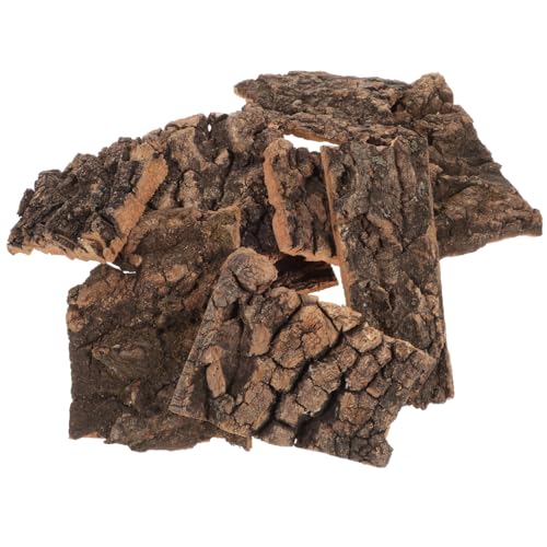 Homoyoyo 10Pcs Reptile Tree Bark Decor Natural Cork Bark Platform for Lizards Turtles Chameleons Terrarium Climbing and Basking Habitat Accessories