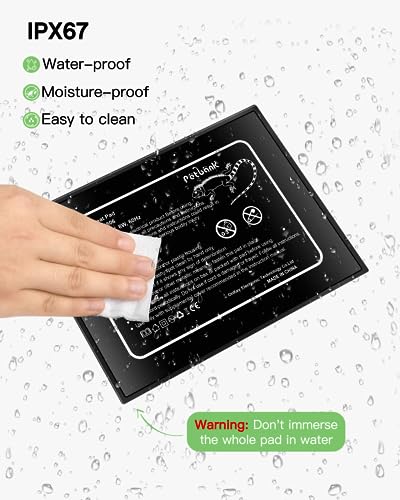 Reptile Heat Pad - Reptile Heating Pad Under Tank Heater for 10-20gal Tank, Terrarium Heat Mat Reptile Tank Accessories for Gecko/Bearded Dragon/Snake/Lizard/Frog/Spider/Plant Box,6 x 8in
