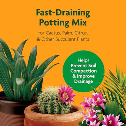 Miracle-Gro Cactus, Palm & Citrus Potting Mix, 8 qt. - size: 1-Pack