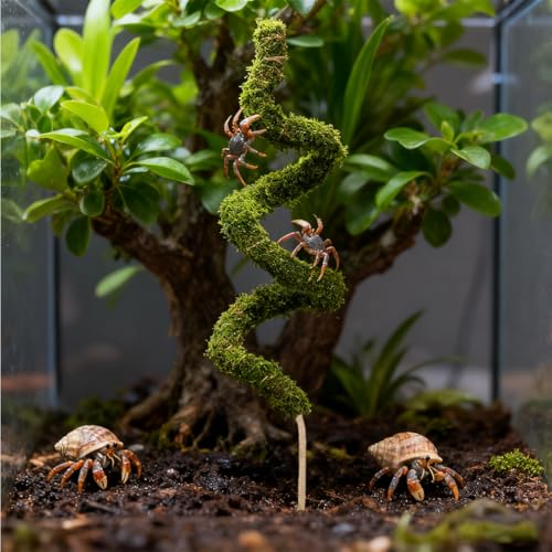 Hermit Crab Climbing Toys 11.8″ Reptile Vine Hermit Crab Accessories Bendable Hermits Crabs Supplies for Reptiles Hamsters Geckos Small Lizards