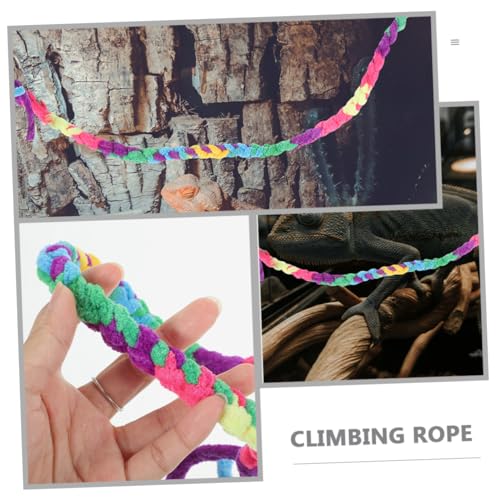 Toyvian 2pcs Decorative Reptile Rope Climbing Vines for Lizards Geckos and Snakes Durable Cotton Habitat Accessories for Reptile Terrarium Decoration