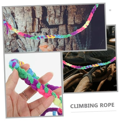 Toyvian 2pcs Decorative Reptile Rope Climbing Vines for Lizards Geckos and Snakes Durable Cotton Habitat Accessories for Reptile Terrarium Decoration