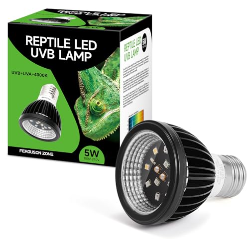 REPTITRIP UVB Light for Reptiles, UVB Bulb 5W 10.0 UVB LED Lamp, Reptile Light Bulb, Provide Sufficient UVB Exposure for Desert-Dwelling Reptiles-Not Heat Lamp - style: UVB-10