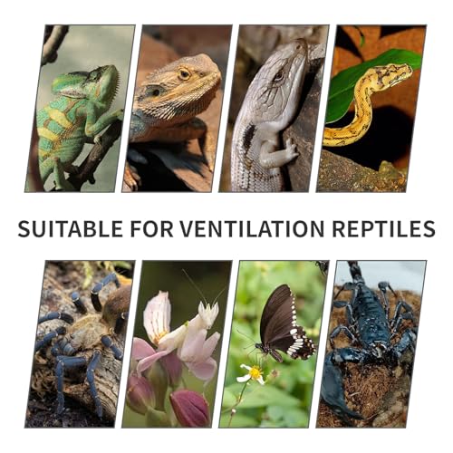 13 Gallon Reptile Enclosure 19"x13"x13" Mesh Chameleon Cage,Superior Ventilation Vertical Screen Tank for Chameleon,Crested Geckos,Leopard Geckos,Bearded Dragon,Lizards,Spider,Butterfly - size: 19x13x13inch