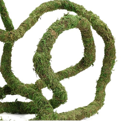 USMOLA Moss Vine for Reptiles, Bendable Climbing Vines Reptile Tank Accessories, Natural Moss Rope for Leopard Gecko, Lizard, Snake, Chameleon, Frog Terrarium Decor (Jungle Green, 9.8 FT) - size: 9.8 FT