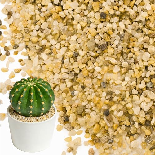 8LB 3-5mm Horticultural Sand for Succulents and Cactus Soil | Natural Coarse Sand for Plants, Multi-Purpose Silica Horticultural Grit for Aquarium, Vase Filler, Fire Pit & Garden Decor - size: 3-5mm, style: 8LB