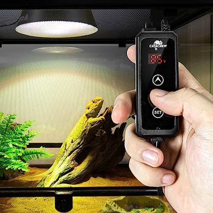 Reptile Dimming Thermostat with 2 pack 8.5in Dome Lamp Fixture