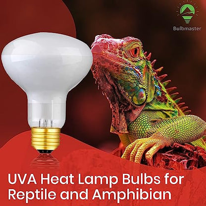 Reptile Heat Lamp Bulb 100 Watts UVA Basking Light for Reptiles and Amphibian, Basking Light for Bearded Dragon, UVA Reptile Light Bulb E26 Base 2 Pack - style: 100WR25-WHITE-2PK