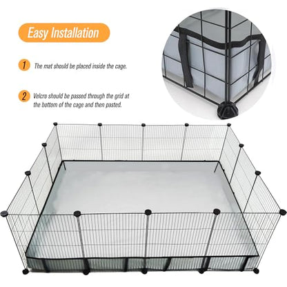 Guinea Pig Cage Liner Tarp Bottom Waterproof and Washable Base Also for Rabbits, Bunny, Chinchesillas, Hedgehog, Ferrets and Other Small Animals(36x48 inches) - size: 36.0"L x 48.0"W x 4.0"H