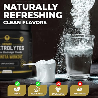 MMA Nutrition HRDWRK - 100 Servings Keto Electrolytes Powder Hydration Sugar Free - Electrolyte Powder to Boost Endurance & Reduce Fatigue with Electrolytes Supplement - Maximum Hydration Powder - style: Unflavored