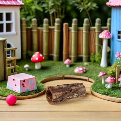 Natural Cork Bark for Reptile Hideout: Round Cork Bark Tube Terrarium Log Cave Wood Climbing Hide for Gecko Lizard Snakes Hermit Crabs Frog 3. 14×7. 8"