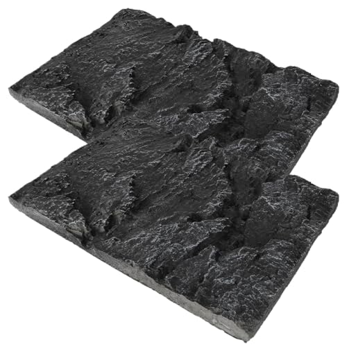 2pcs Reptile Box Backdrop Fish Tank Background 3D Terrarium Background Rock Terrarium Background Aquarium Background Reptile Tank Background Aquarium Rocks Fish Tank Decorations Pu