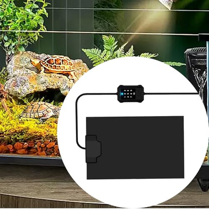 Reptile Heat Mat - 14W Under Tank Heating Pad, Temperature Control Pad, Terrarium Warmer | 14W Adjustable Thermal Mat for Hermit Crab Gecko Lizard Spider Turtle Snake Pet Habitat Amphibian