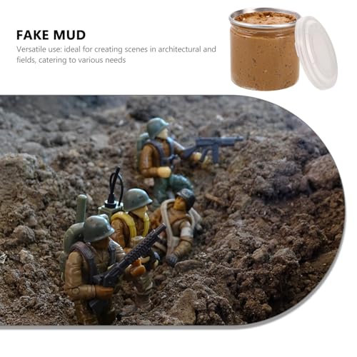 VILLCASE Terrain Shaping Clay Outdoor Dirt Mixture Landscape Foundation Material Terrain Basing Material Ground Cover Material Landscape Base Material Tiny Landscape Clay Mud Light Brown