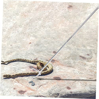 Totority Folding Stainless Steel Snake Catcher Grabber Tool Locking Mechanism for Safe Handling of Snakes and Reptiles Lightweight Portable Design for Gardens and Zoos