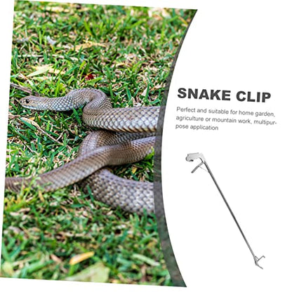 Stainless Steel Snake Tongs Folding Design Capture Clip for Handling of Snakes Gardens Agriculture Outdoors Reptile Grabber Tool