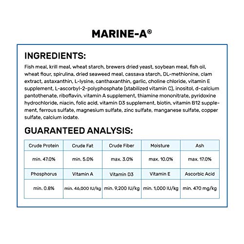 Hikari Marine-A Pellets Fish Food for Larger Marine Fish, 3.87 oz (110g)