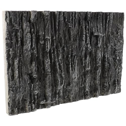 FOMIYES Reptile Cork Terrarium Background, Bearded Dragon Tank Bark Backdrop Decor with Artificial Moss Reptile Carpet for Gecko Lizard Tortoise Frog Chameleon - color: As Shown