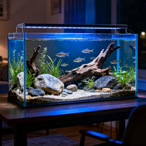 Full Spectrum Aquarium Light：Fish Tank Light with APP & Remote Control for Live Fishes Aquatic Pet Lovers - Timer Fish Tank Lights for 18-24 Inch Freshwater Saltwater Aquarium - size: 18-24inch