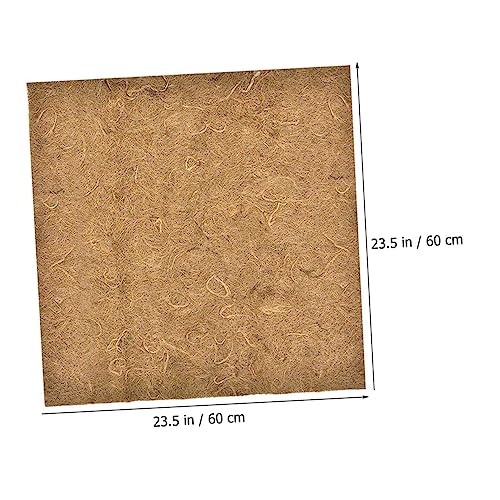Yardwe Terrarium Liner for Reptiles Jute Fiber Pad for Tortoise Lizard and Snake Tanks Versatile Bedding Mat Reusable and Washable Cushion for