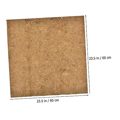 Yardwe Terrarium Liner for Reptiles Jute Fiber Pad for Tortoise Lizard and Snake Tanks Versatile Bedding Mat Reusable and Washable Cushion for