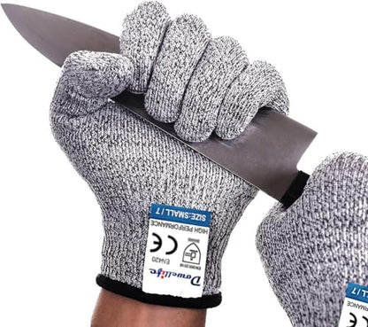 Dowellife Cut Resistant Gloves Protection, Safety Kitchen Cuts Gloves for Oyster Shucking, Fish Fillet Processing, Mandolin Slicing, Meat Cutting and Wood Carving, 1 Pair (Small) - size: Small (Pack of 1), style: Original