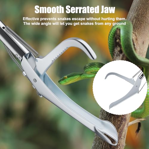 60“ Professional Snake Tongs - Extra Long Heavy Duty Snake Catcher Tongs Grabber Rattle Wide Jaw Handling Tool - size: 60 Inch