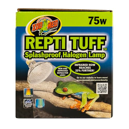 Zoo Med Turtle Tuff Splashproof Halogen Lamp 75 Watts - size: 75 W (Pack of 1)