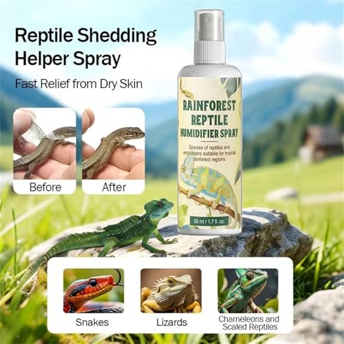 Frog Humidify Mister - Animal Misting Spray, 50ml Bearded Dragon Moisturizing Spray for Hydration, Fine Atomizer with Hand-Held Design, Reptile Care Tool for Habitat Moisture
