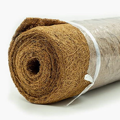 Coconut Fiber Grow Mat, Yarrdfir Natural Coconut Liners for planters, Flower Basket, Natural Coconut Fiber mat, Garden Decoration, Animal pet pad, Reptile Carpet, Snow Mat(10x 40 inchs) - size: 10x 40 inchs