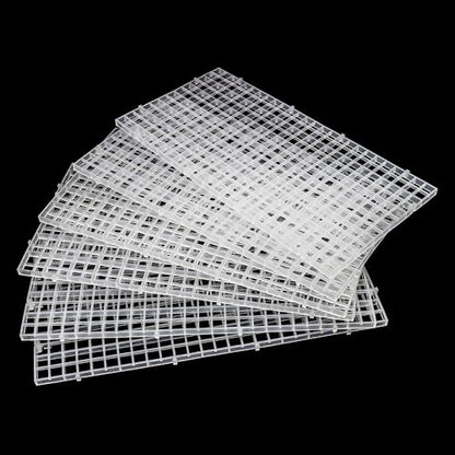 ALEGI Aquarium Fish Tank Divider Plastic Egg Crate Aquarium Filter Bottom Tray Plastic Grid (S 6pcs) - size: S 6pcs