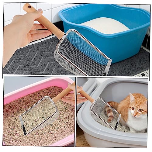 Abaodam Reptile Litter Scoop with Handle Fine Mesh Sifting Tool for Easy Cleaning of Reptile Waste for Reptile Owners
