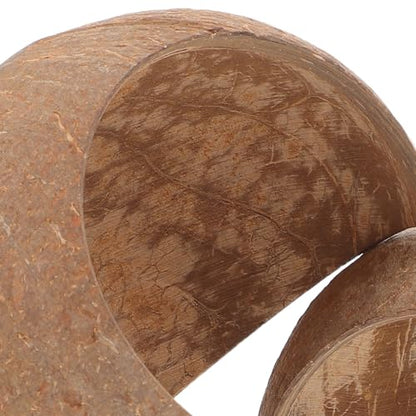 NUOBESTY 2pcs Coconut Shell Aquarium Hideouts for Fish and Shrimp Breeding Shelter, Natural Reptile and Gecko Cave Habitat, Large Pet Cave Decoration for Turtle and Hermit Crab Tank