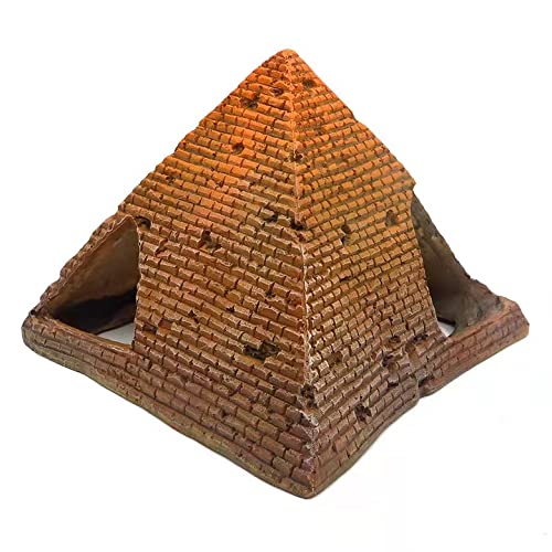 Large Pyramid Aquarium Landscaping Fish Hideout 5.5 inch Betta Fish Tank Exotic Decoration Gecko Snake Terrarium Decor Accessories