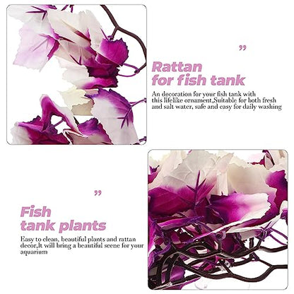 POPETPOP Reptile Plants for Terrarium : Resin Artificial Aquarium Plants with Suction Cup for Turtle Gecko Snake, 11.81x4.72x 0.78 inch