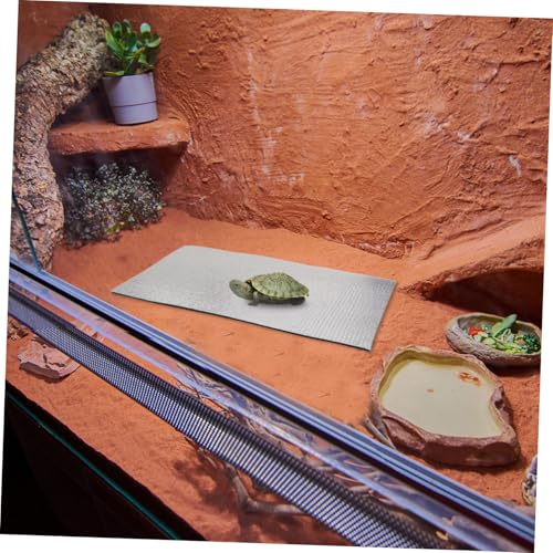 BESTonZON 2pcs Reptile Heat Pad with Reflective Film 38w Waterproof Thermal Mat for Terrarium Heating Small Pet Gecko Turtle Frog Propagator Winter Use