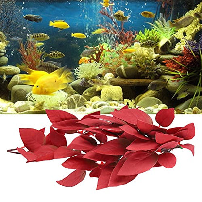 BORDSTRACT Artificial Reptile Plant, Lifelike Plastic Hanging Leaves Decoration with Suction Cup for Terrarium Fish and Reptile Habitats (T-1033A4) - size: T-1033A4