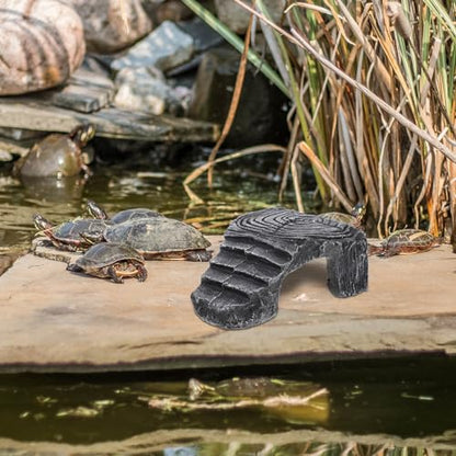 VANZACK Turtles Basking Platform Resin Bearded Dragons Climbing Step Turtles Rock Resting Dock Reptile Habitat Rock Decor for Frogs Lizards Geckos etc
