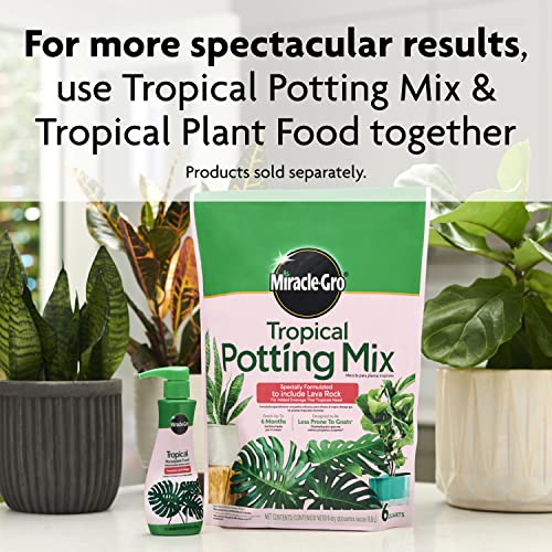 Miracle-Gro Tropical Houseplant Food - Liquid Fertilizer for Tropical Houseplants, 8 fl. oz., 2-Pack - size: 2 Pack, style: Plant Food